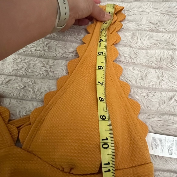 Mustard, white and green flower two piece swimsuit. Size L . From cup she - Picture 16 of 16